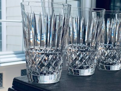 11 Vintage Waterford "MAEVE" Crystal Glasses; Tumblers (6) and Wine Hocks (5); Made in Ireland