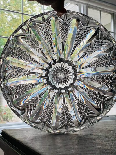 Vintage Waterford Crystal Jim O'Leary Master Cutter 12" Centerpiece Bowl; Made in Ireland