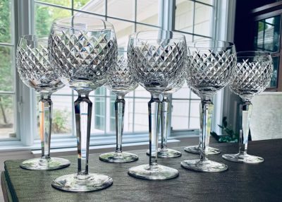 Waterford Crystal "Alana" Wine Hocks; Set of 15; PRISTINE; Made in Ireland