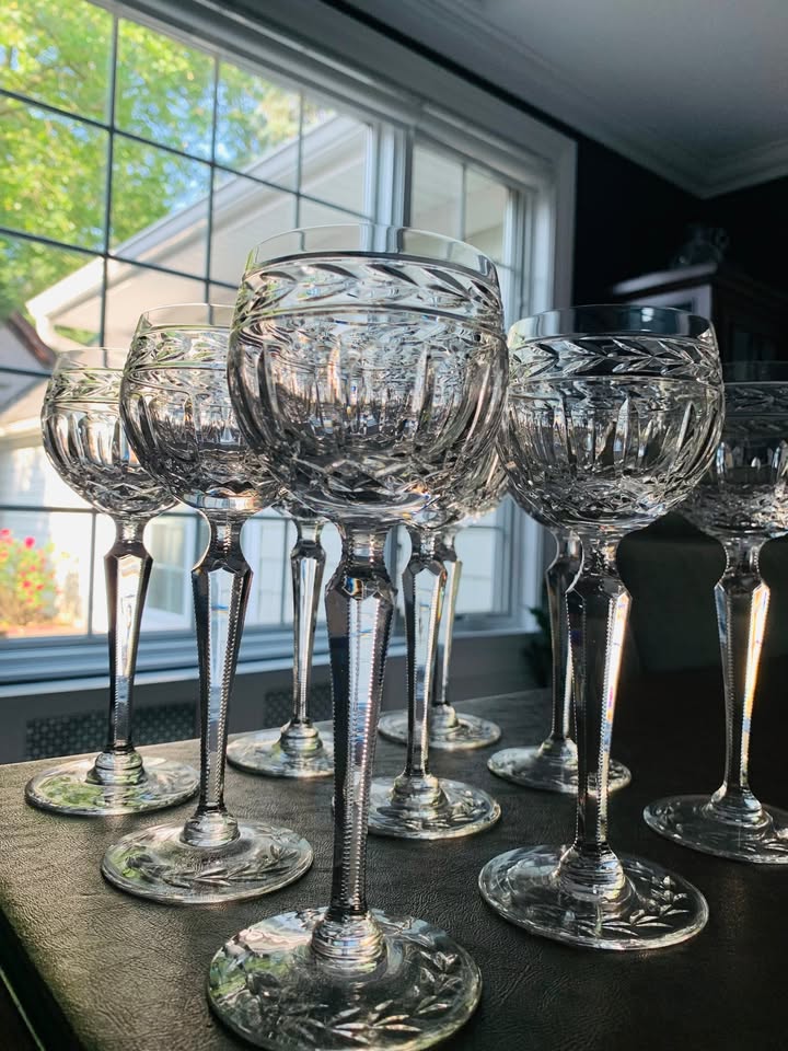 Rogaska Crystal Wine Hocks; Set of 9; Outstanding Quality / Like New Condition; Made in Slovenia - Image 4