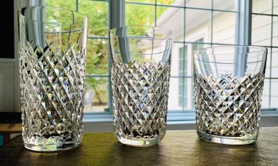 Waterford "Alana" 13-Piece Set; Hi-Balls, Tumblers & Double Old Fashioned; Made in Ireland; Pristine