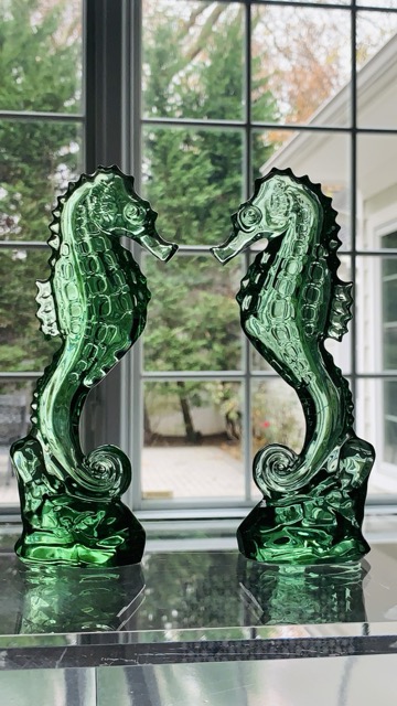 Waterford Crystal Seahorse Figurines; 7.25" Tall; $225 Each; Signed