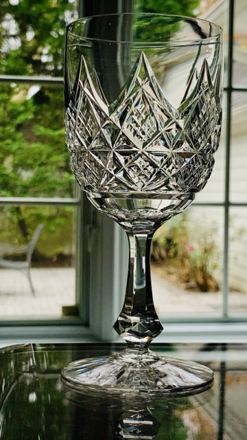 Baccarat Wine Glasses in "Colbert" Pattern; 15 Available in MINT Condition;  6" Tall; Made in France; $80 Each