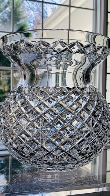 Waterford Bouquet Vase w/Original Box; 9" Tall x 8" Wide; Made in Ireland