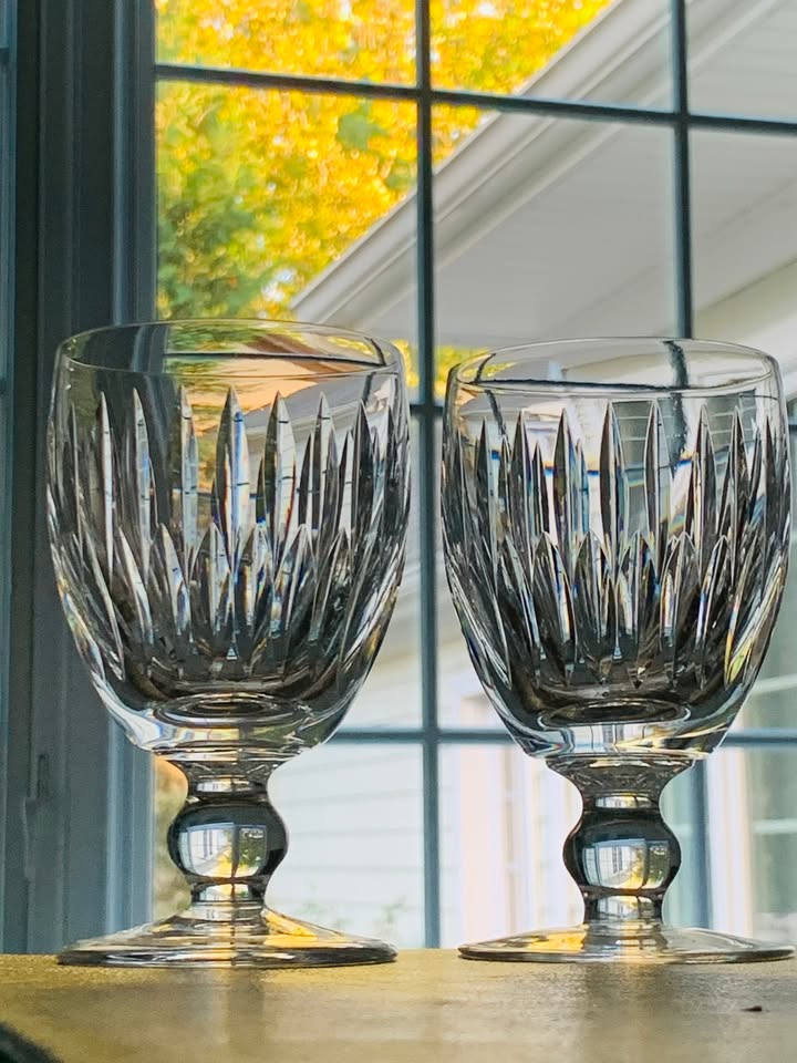 Vintage Waterford “Maureen” Water Goblets: Set of 12; Gothic Watermark; MINT - Image 2