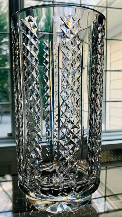 Vintage (1960s) Waterford 10-Inch Hibernia Cylinder Vase in LIKE NEW Condition; Made in Ireland