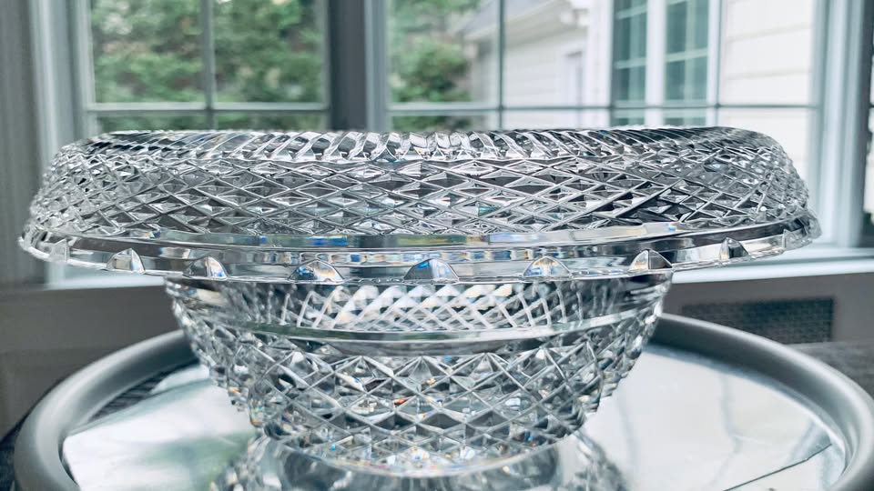 Vintage Waterford Master Cutter Turnover / Hat Bowl from 1960s; 10.25”; Made in Ireland; Mint - Image 2