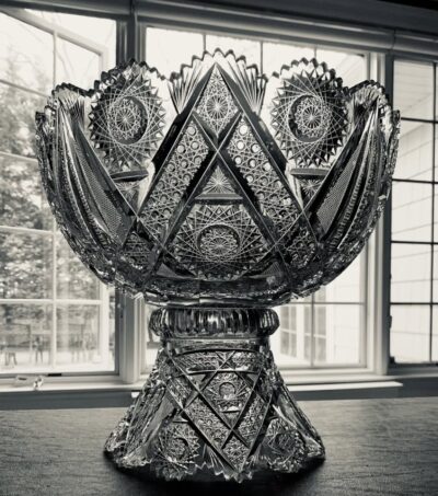 American Brilliant J. Hoare & Co. "Carolyn" 14-Inch Punch Bowl (c. 1895)